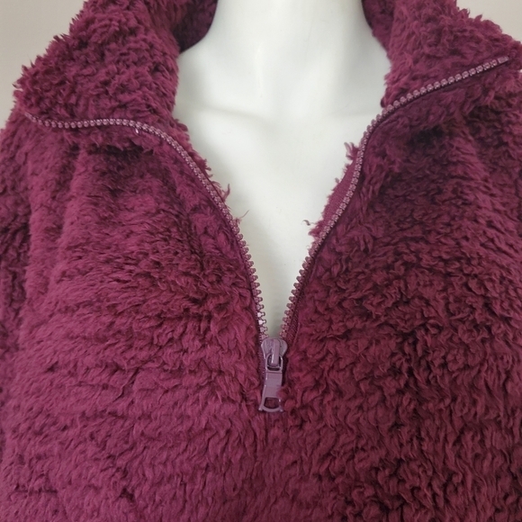 GAP Sherpa Half Zip Sweatshirt Womens sz LG. NWT - Picture 3 of 4